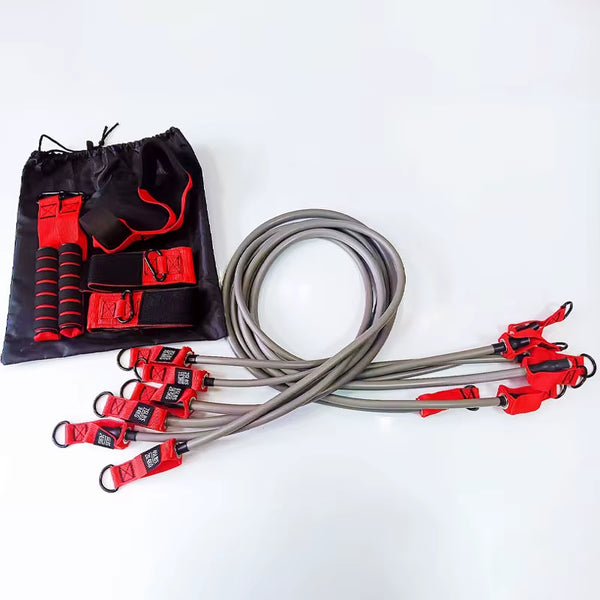 Resistance Strap with Handle: Used for Muscle Training, Strength Building Yoga Body Shaping Home Fitness Equipment - Natural