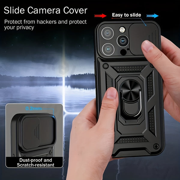 Phone case: Shock-Proof Protective Case for iPhone 15 14 13 11 12 Pro Max Plus Max XR 7 8 SE 2020 with Ring Holder