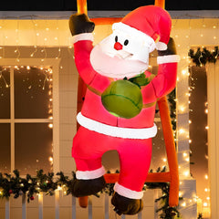 Joiedomi 6 FT Christmas Inflatable Santa with Gift Bag, Blow up Xmas Inflatable Decorations with Build in Leds for Christmas Decor, Yard Indoor Outdoor Garden Lawn Winter Decorations