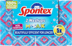 Spontex Washups General Purpose Sponge Scourers | 6.8 X 4 X 8.6Cm | Pack of 4