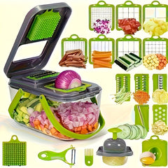 22-In-1 Heavy-Duty Manual Chopper - Vegetable Slicer, Vegetable Cutter, Chopper, Grinder, Suitable for Kitchen, Kitchen Utensils, Kitchen Small Tools, Kitchen, Vegetable Chopper