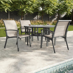 Agio Clearfield 5 Piece Sling Dining Set + Cover
