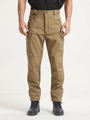 1PC Men's -Lined Warm Tactical Cargo Pants, Thick Winter Style, Multi-Pocket, Windproof Snowproof, Micro-Stretch Fabric, Suitable for Outdoor Hiking, Fishing, Casual Outings, No Belt