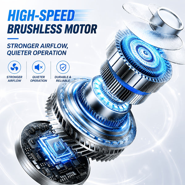 Portable USB Rechargeable Desk Fan with 5000mAh Battery - Ultra-Quiet 5-Speed Adjustable 180° Foldable Design, Digital Power Display, Acrylic Material for Home Office Travel, Versatile Cooling Device, Lightweight Cooling Fan-Gift
