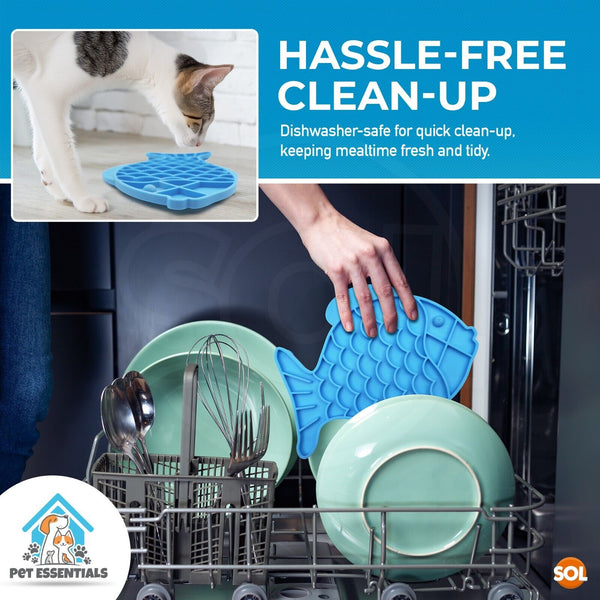 2 Pack Cat Lick Mat with Spatula | Silicone Pet Feeding Mat with Suction Base | Dog & Cat Licky Pad for Treats, Wet Food & Paste | Slow Feeder Textured Lick Mat for Pets | Easy Clean Dishwasher Safe Pet Food Placemat
