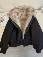Autumn and Winter Women's Furry Jacket Coat