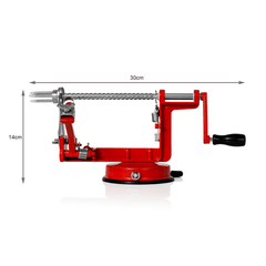 3-in-1 Apple Peeler Slicer Corer Machine Kitchen Potato and Vegetable Machine - Red