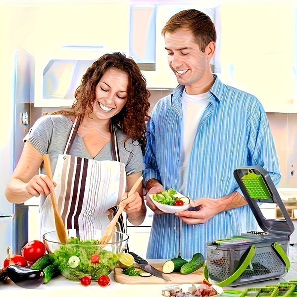 22-In-1 Heavy-Duty Manual Chopper - Vegetable Slicer, Vegetable Cutter, Chopper, Grinder, Suitable for Kitchen, Kitchen Utensils, Kitchen Small Tools, Kitchen, Vegetable Chopper