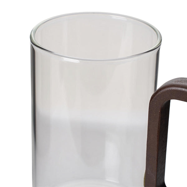 6pcs High Borosilicate Transparent Glass Cups, 360ml Vintage Wood Handle Tea Cups, Heat-Resistant Household & Office Tea Cups, Multi-Purpose Coffee Cups, Beverage Cups, Milk Cups, Suitable for Home, Office, Bar