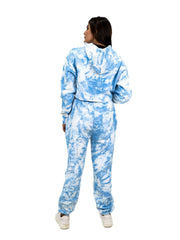 RUFEDGE Women’s Tie Dye Tracksuit Set | Ladies Joggers and Long Sleeve Crop Hoodie | Two-Piece Outfit