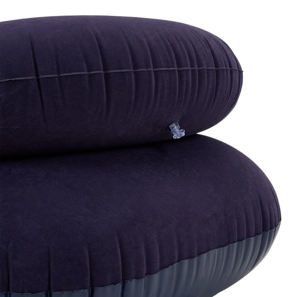 73*73*52cm U-shaped Outdoor Leisure Inflatable Sofas, Portable Inflatable Mattresses for Home Use, with Backrest, Foot Pump Included, Durable and Wear-resistant, Suitable for Home, Camping, Beach and Travel Use Green/Purple