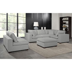 Thomasville Grey Fabric 8 Piece Modular Sofa