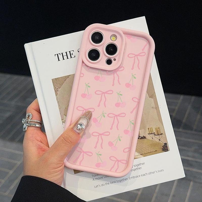 Phone case: Bow Pattern Phone Case, Cute Phone Case, Fashionable Phone Accessories Compatible with iPhone 11 12 13 14 15 16 17 Pro Max, with a charming look, it makes a great gift for friends.