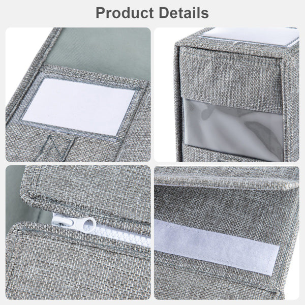Foldable bed sheet storage box, wardrobe storage box with handle and window, suitable for storing bed sheets, blankets, towels