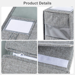 Foldable bed sheet storage box, wardrobe storage box with handle and window, suitable for storing bed sheets, blankets, towels