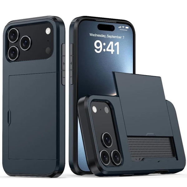 Protective Case for Iphone 17, 16, 15, 14 Plus, 13, 12, 11 Pro Max, 17Air, 16E, 13Mini, And 12Mini Featuring a Wallet Card Holder And Shockproof Design.