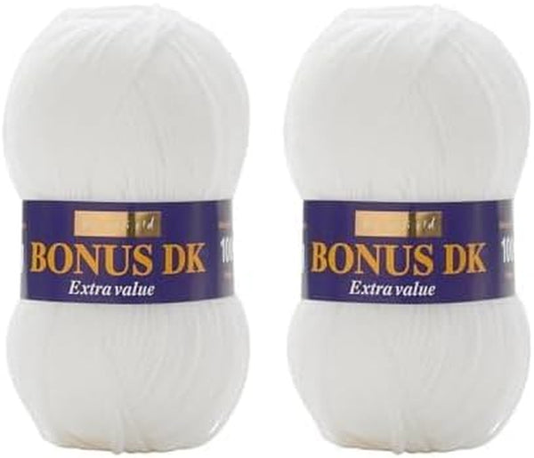 Sirdar Hayfield Bonus DK Double Knitting, White (961), 100G