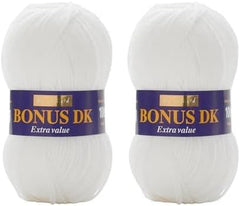 Sirdar Hayfield Bonus DK Double Knitting, White (961), 100G