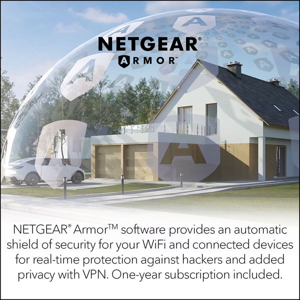 Netgear Nighthawk MK73S Dual-Band Wifi 6 Mesh System, 3Gbps, Router and 2 Satellites MK73S-100EUS