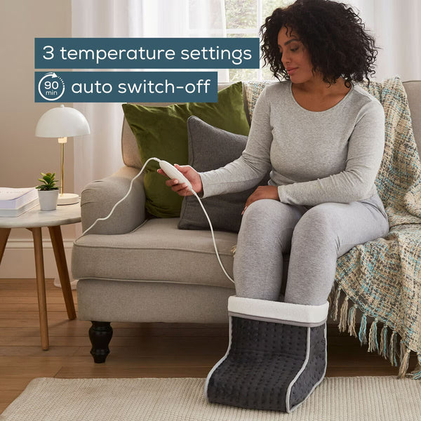 Beurer FW20 Cosy Electric Heated Foot Warmer, Grey