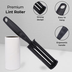 Lint Roller with 5 Refills and Handle - Pet Hair Remover for Cat/Dog Fur/Hair on Clothes, Sofas & Carpets - 300/450 Extra Sticky Sheets