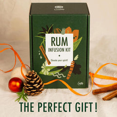 Rum Infusion Kit by Craftly | Natural Botanicals for Homemade Cocktails | Great Gift for Christmas, Wedding, Birthday, Valentine’S Day, Retirement | Gift Ideas for Men & Women L Spices & Bottle