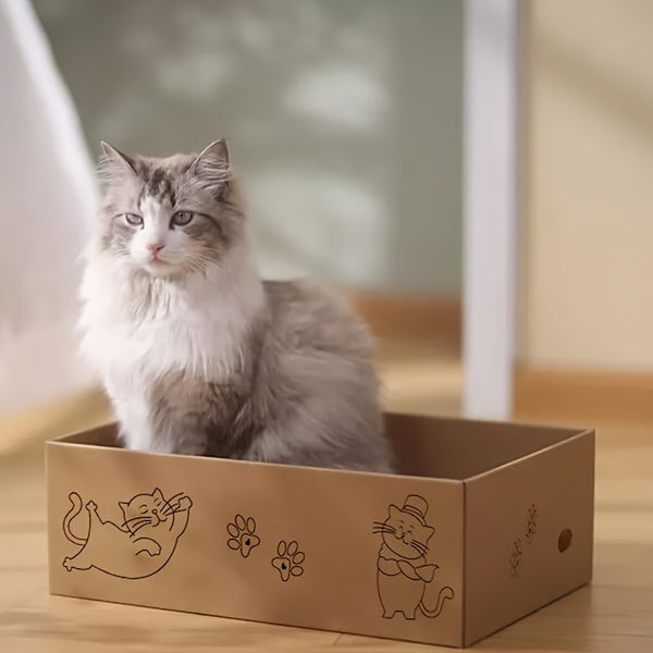 5pcs Cat Box Scratcher Scratching Board Pad Heavy Duty Corrugated Cardboard Kitten