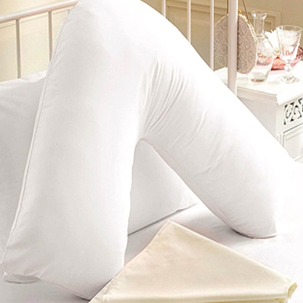 V-Shaped Pillow with Extra Cushioning Support For Head, Neck & Back Pregnancy pillow Nursing Pillow Different Colors