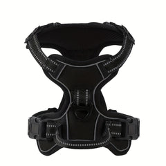 Non-Tension Pet Carrier with 2 Leash Clips Adjustable Padded Dog Vest Reflective Non-Choking Pet Oxford Vest with Easy to Control Handle for Small Medium And Large Dogs