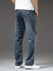 Geng Yuanshi High-End Summer Men's Jeans New Trend Fashion Straight-Leg Light Business Stretch Denim Pants