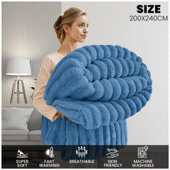 GC GAVENO CAVAILIA Luxuriously Ribbed Throw, Soft Plush Fleece Blanket, Lightweight and Cosy Sofa Bed throw, 200x240cm, Premium Quality Polyester Decorative Throw for Home Comfort | Fast Dispatch from Local Warehouse | Trusted UK Brand