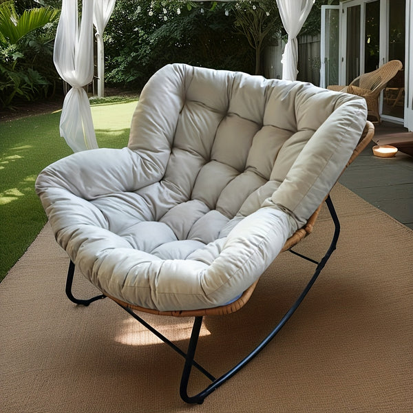 Skin-friendly Comfortable Outdoor Deck Rocker, Royal Papasan Chair