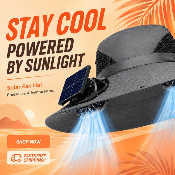 Dual Fan Wide Brim Hat with USB Rechargeable Cooling System, Breathable Outdoor Suitable for Beach, Hiking, Farm Visits, USB for -the- Power, Portable for Adults