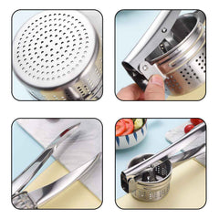 AEX Stainless Steel Potato Ricer Manual Potato Masher Kitchen Vegetable Press Tool for Smooth Mashed Potatoes Dishwasher Safe Silver