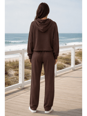 Women'S Soft Touch Tracksuit Set, Zip Up Hooded Jacket & Joggers, Casual 2pcs Lounge Wear Co Ord Outfit, Casual and Sports Wear, Gym Wear Street Wear