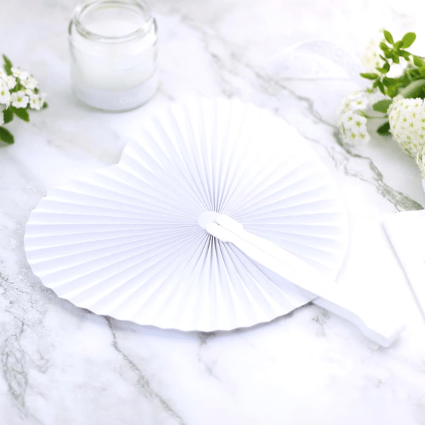 10pcs Set of Vibrant Heart-Shaped Folding Handheld Paper Fans with Silvery Plastic Handles - Perfect for Birthday Parties, Weddings, And Gifts, Craft