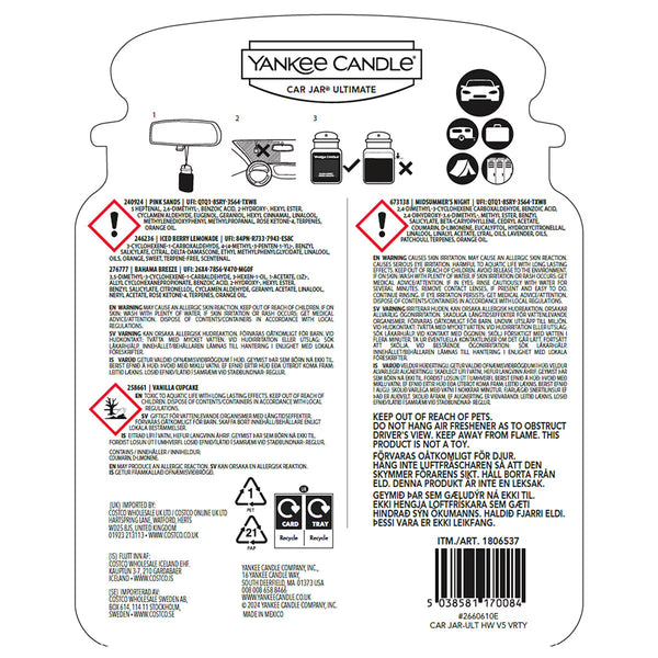 Yankee Candle Car Jar Ultimate Air Freshener Variety - Pack of 5
