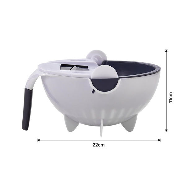 Multifunction 9-in-1 Slicer Dicer Food Chopper with Draining Basket for Salad, Carrot, Potato | Easy Storage Kitchen Gadgets (Large Capacity)