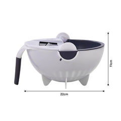 Multifunction 9-in-1 Slicer Dicer Food Chopper with Draining Basket for Salad, Carrot, Potato | Easy Storage Kitchen Gadgets (Large Capacity)