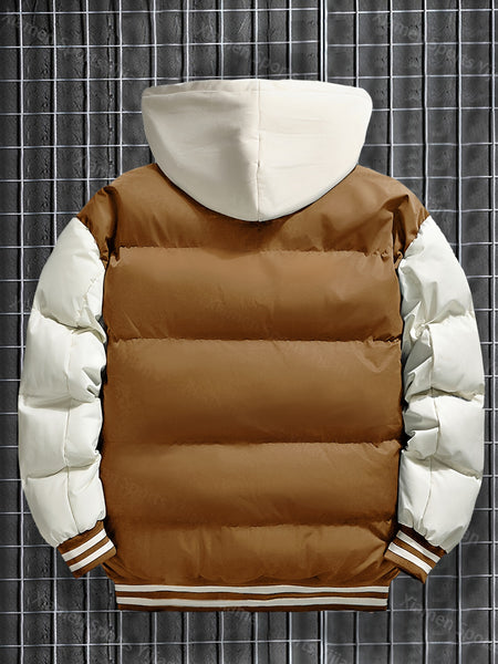 Men'S American-Style Embroidered Hoodie Jacket for Couples, Thickened for Autumn And Winter, Baseball Coat