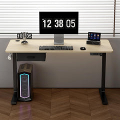 Electric Standing Desk, Sit Stand Table, Height Adjustable Electric Standing Computer Desk with USB Charging Port and Desk Drawer for Home Office