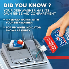 Finish Dishwasher Fresh Rinse and Shine Aid, 2 X 800Ml