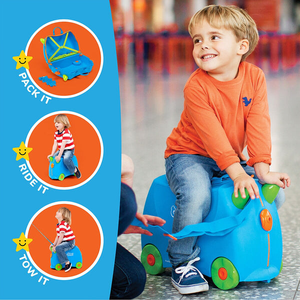 Trunki Ride on Hardside Case in Blue