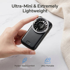 Handheld Mini Fan, Upgrade Strong Cool Wind, 5 Speeds, USB Rechargeable, Compact Pocket-Sized Portable Small Personal Fan for Travel, Cruise, Concerts, Makeup, Summer Gifts for Women Men