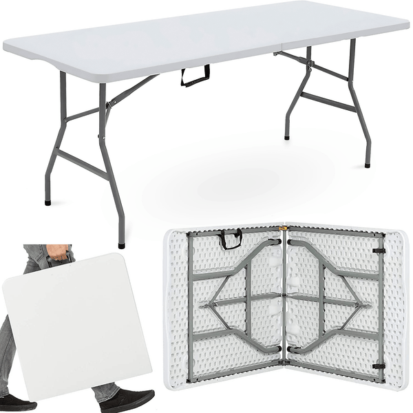 1.8M 6ft Heavy Duty Folding Table for Catering Camping Table Trestle for BBQ Picnic Party