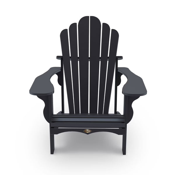 Leisure Line Adirondack Faux Wood Garden Chair in Black