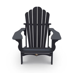Leisure Line Adirondack Faux Wood Garden Chair in Black
