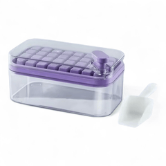 Ice Cube Tray with Lid and Bin, 56pcs Ice Cube Mold, 2 Trays & Ice Scoop, BPA