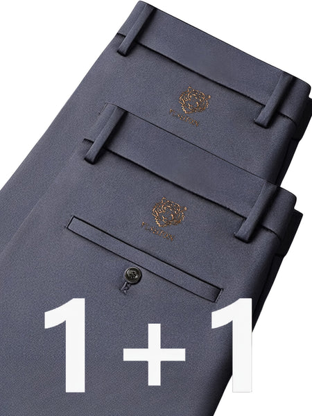 [Tong Tong Bang Selected OBM] 2pcs Men'S Wrinkle-Resistant Non-Iron Versatile Business Suit Pants Middle-Aged And Elderly Formal Suit Trousers