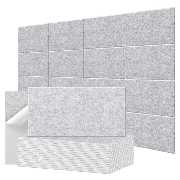 16pcs Soundproof Acoustic Panels | 60x30cm Decorative Absorption Plates Suitable for Music Studio Aesthetic Treatment and Reducing Reverberation and Noise in Home and Office